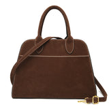 2025 Tote bag popular new matte retro handbag simple versatile messenger bag large capacity portable shoulder bag