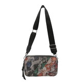 HULIANFU 2025 style New trend camera bag fashionable snakeskin pattern PU splicing contrasting color zipper small square bag single shoulder oblique span bag