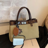 2025 Tote bag new matte bag women's retro versatile large-capacity shoulder bag fashion high-end commuter bag wholesale