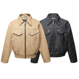 K43 n Vintage  Spring Neutral Street Python Metal Buckle Premium Men's Loose Jacket