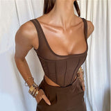 2025 Popular,  and ins autumn new open-button small top, sexy Spice Girl perspective double-layer T-shirt, suspender vest for women