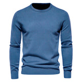 HULIANFU 2025 10-Color autumn and winter New Popular trade thickened sweater men's, crew neck slim-fitting men's sweater men's knitted sweater top