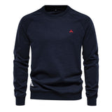 HULIANFU 2025 popular spring and autumn new leading sweater Popular trade men's loose casual solid color round neck pullover sweater trendy men