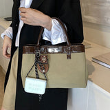 2025 Tote bag new matte bag women's retro versatile large-capacity shoulder bag fashion high-end commuter bag wholesale