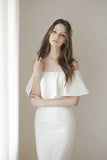 2025 Daily White Waist Fishtail Slim Fit Light Wedding Dress Wedding Bridesmaid Dress Banquet Host