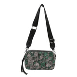 HULIANFU 2025 style New trend camera bag fashionable snakeskin pattern PU splicing contrasting color zipper small square bag single shoulder oblique span bag
