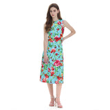 Real shot, rose print, pleated details, umbrella-shaped slim-fitting high-waisted A-shaped dress, fashion temperament