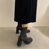 2025  Premium White Chelsea Short Boots High Heel Martin Boots  Bare Boots popular Autumn and Summer Fleece Skinny Women's Boots