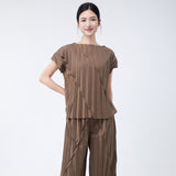 2025 short-sleeved T-shirt women's clothing 2025 new solid color simple and versatile loose and thin commuter jumper top