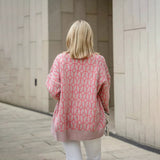 2025Popular,  popular autumn new top women, loose grid pattern collarless commuter OL temperament knitted sweater women