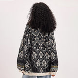 2025Popular and  popular winter sweater women, casual commuting single-breasted V-neck cardigan long-sleeved square knitted cardigan top