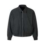 147 n retro popular autumn and winter street men's and women's striped double-sided wear design men's jacket loose coat