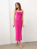 2025 Summer new satin suspender skirt swing collar suspender fishtail dress popularwildberries hot sale new