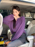 2025 Thirteen Lines popular Autumn New Pearl Temperament Elegant Australian Wool Knitted Sweater Versatile Sweater 25195