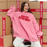 2025 round neck sweet and spicy style letter sticker embroidered sweater women's 2025n retro fashion style pullover sweater women's wholesale