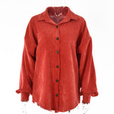 2025 autumn hot-selling new loose-fitting top women's fashion street photography Internet celebrity single-breasted cardigan long-sleeved top