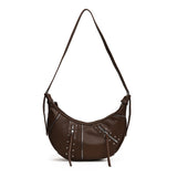 HULIANFU 2025 popular autumn and winter new women's bag horn locomotive bag niche lazy dumpling bag Spice girl commuter shoulder messenger bag