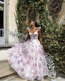 HULIANFU Cross-border new spring and summer off-the-shoulder 2025 women's clothing fashion organza fairy gas long temperament evening dress dress