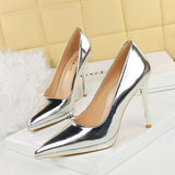 2025 3255-7  style banquet high heels thin heel super high heel waterproof table shallow mouth pointed single shoes women's shoes high heels