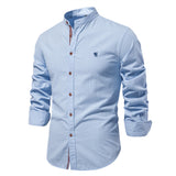 HULIANFU 2025 Spring and summer new trendy business shirt men's cotton and linen casual Japanese fashion solid color long-sleeved shirt men's beauty size
