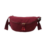HULIANFU 2025 Spring  New Casual Messenger Bag Popular Burgundy Red Angora Burgundy Red Breast Bag Women
