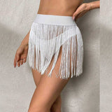 2025Popular, , spring and summer beach fringed small skirt swimsuit bikini skirt seaside vacation beach skirt women