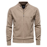 HULIANFU 2025 popular autumn and winter sweater men's new casual knitted sweater, men's jacket fashionable casual splicing men's sweater