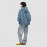 2025 Cross-border autumn and winter design sense embroidered sweater women's pullover hooded loose shoulder medium and long drawstring sweater high sense