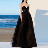 2025 Evening dress women  new temperament socialite catwalk black annual meeting host dress birthday party dress