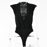 2025 New sexy babes sleeveless pleated onesie, spring fashion temperament V-neck loose and versatile bottoming shirt