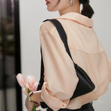 2025 Mulberry Silk Acetate Shirt Macaron 6 Colors, Thin Sunscreen Shirt Pink Purple Top  White Shirt Women's Clothing