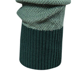 HULIANFU 2025 Sweater Men's popular Autumn and Winter New Striped Splicing Long Sleeve Men's Knitted Sweater Fashion Crew Neck Men's Casual Sweater