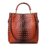 2025 Bag women's New new tote bag fashionable texture colorful crocodile pattern women's bucket bag  retro women's bag