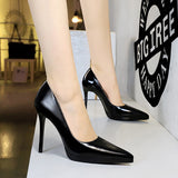 2025 3255-7  style banquet high heels thin heel super high heel waterproof table shallow mouth pointed single shoes women's shoes high heels