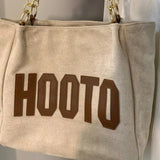 HULIANFU 2025 Large capacity tote bag women's  new alphabet canvas bag college student class schoolbag simple shoulder bag