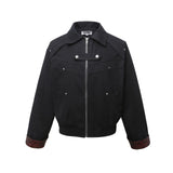 K45 n Vintage  Spring Neutral Street Deconstruction Metal Buckle Premium Men's Loose Jacket