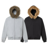 27281 n retro popular winter neutral solid color zipper high sense design men's mountain carving sweater jacket