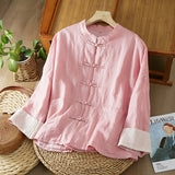popular spring and summer new retro new Chinese style literary and artistic large size loose cotton and linen button cardigan jacket sunscreen clothing