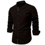 HULIANFU 2025 Spring and summer new trendy business shirt men's cotton and linen casual Japanese fashion solid color long-sleeved shirt men's beauty size