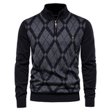 HULIANFU 2025 popular autumn and winter sweater men's new casual knitted sweater, men's jacket fashionable casual splicing men's sweater