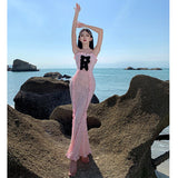 2025 Yu Shuxin same sexy Spice Girl style niche lace tube top dress atmosphere slim dress birthday dress