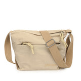 HULIANFU 2025 wholesale solid color retro nylon cloth bag new simple women's shoulder bag outdoor sports and leisure messenger