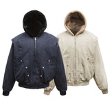 K21 n retro popular autumn and winter street tide metal buckle design men's thickened thermal seat mountain carving hooded cotton clothes
