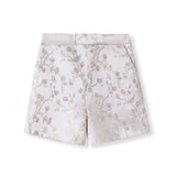 New Chinese style light national style printed cheongsam high waist shorts set beaded flower embroidered dress women M3112