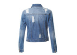 2025 2025 Popular trade New explosion Slim-fit ripped denim top women