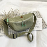 HULIANFU 2025 spring new nylon cloth casual messenger bag popular angora wine ruby red breast bag shoulder bag