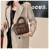 2025 popular new creative matte splicing handbag fashionable high-end texture messenger bag casual versatile bag women