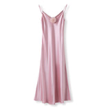 New  pink three-dimensional rose acetic acid suspender dress New celebrity temperament hip-wrapped dress M3059