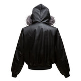 A80B n retro popular winter trend jacket PU leather three-dimensional pocket men's thermal hooded seat mountain carving cotton suit