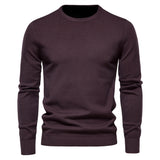 HULIANFU 2025 10-Color autumn and winter New Popular trade thickened sweater men's, crew neck slim-fitting men's sweater men's knitted sweater top
